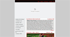 Desktop Screenshot of mastersofthechainsaw.com